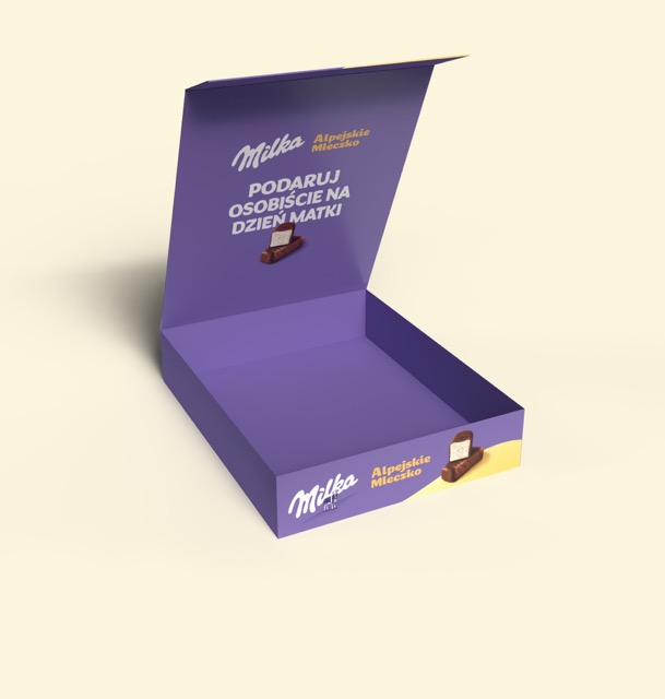 Projekt pudełka magnetycznego Milka